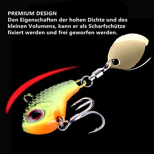 TUXIBIN 6 Pieces Fishing Lures, Artificial Lures, Jig Spinner Set, Spinner, Artificial Bait, Spinner Bait - Image 4