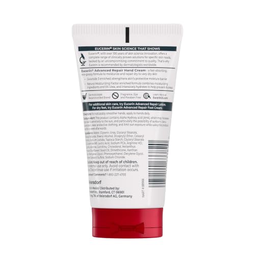 Eucerin Advanced Repair Hand Cream, Urea Enriched, Multipack, 12 x 2.7 OZ