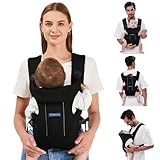 Baby Carrier, Baby Carrier Newborn to Toddler, Ergonomic Newborn Carrier, Easily Adjustable Toddler Carrier, Lightweight Infant Carrier (Mesh,Black)