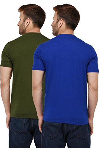Image of London Hills Solid Cotton Blend Half Sleeve Regular Men Round Neck Tshirts | T Shirt For Man | Tshirt | Shirts Men | Tshirt For Man | T-shirt | T-shirts | Stylish | Gym Wear For Workout | MultiColored