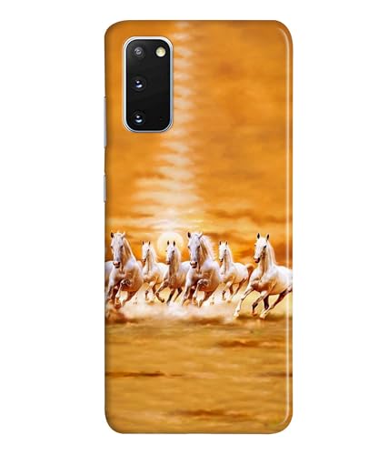 Image of Horse Running Painting Printed Hard Back Case Cover Compatible for Samsung Galaxy A72 5G (Multicolor) - D1667