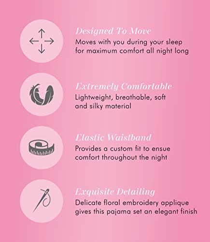 Image of Exquisite Form 90107 Women's Nylon Tricot Short Sleeve Matching Pajama Set