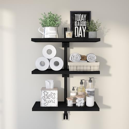 Amazon.com: WXCGX Floating Shevles Bathroom for Wall: Adjustable Height Wall Shelves Above ...