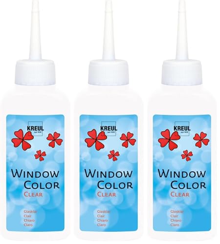 KREUL 40201 - Pintura para Ventana Transparente Window Color incoloro 80ml. (Paquete de 3)