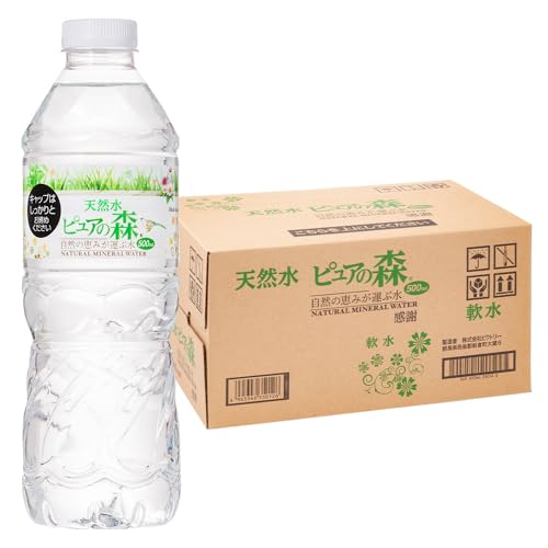 水 [定期便2ヶ月]国産 ミネラルウォーター ピュアの森 500ml 24本×1箱