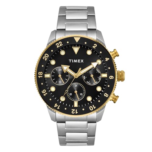 TIMEX Analog Watch for Man with Round Dial & Water Resistant Men'...