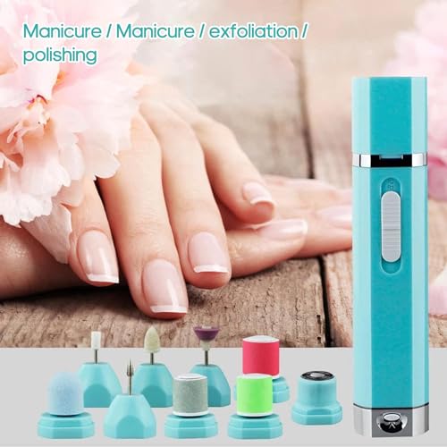Electric Nail Drill Machine Pen Manicure Pedicure File Polish Buff Shine Shape Tool with 9 Drill Heads - Image 7