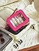 Popvibe Clear Makeup Bag Travel Cosmetic Case Transparent Toiletry Bag with Zipper, Portable Make Up Organizer Traveling Compact Car Bag for Essentials, Hotpink, Large