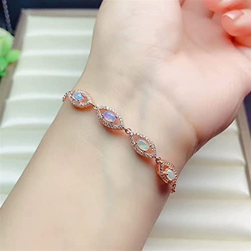 Bracelet opale véritable en argent 925, un bijou d'exception