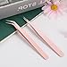 Oruola 2pcs Craft Tweezers for Stickers,Pink Sticker Tweezers,Stainless Steel Sticker Tweezer for Scrapbooking,Straight and Curved Tip Tweezer for Lash Extensions,Crafting,Dried Flowers