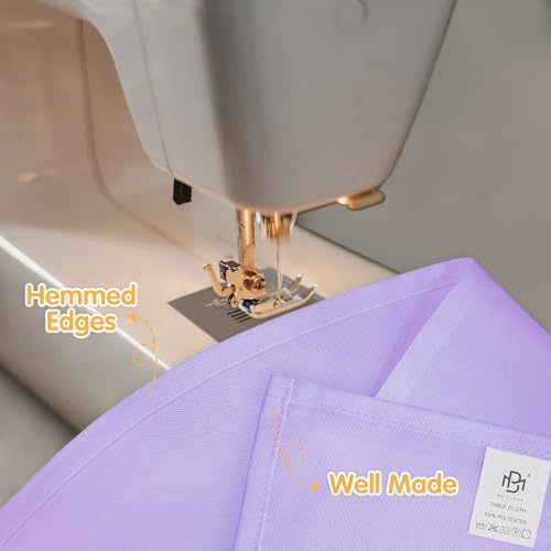 Image of BRILLMAX 10 Pack Lavender Tablecloths 60x102 Inch for 6ft Rectangle Tables | 150 GSM Polyester Fabric, 15 inch Standard Drop, Water, Stain & Wrinkle Resistant Cloth Cover for Wedding Reception Banquet Party