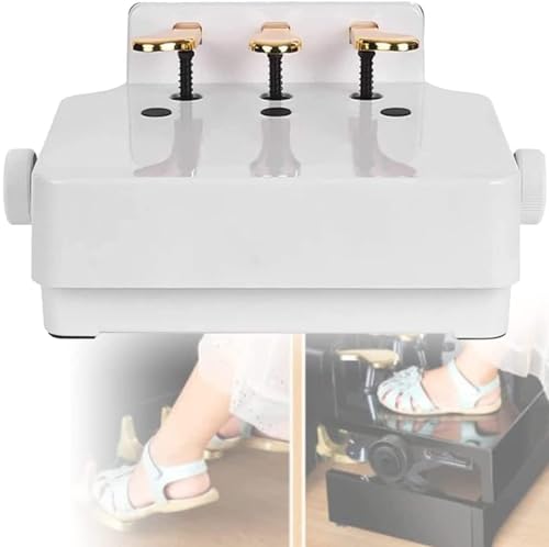 Estensore per pedale per pianoforte, sgabello ausiliario per pianoforte, regolabile in altezza, adatto per pianoforti verticali e pianoforti digitali (bianco)