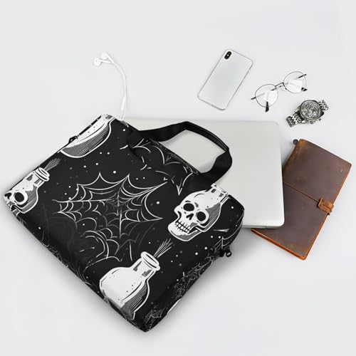 Maletín ALAZA para laptop con diseño Skull y correa miniatura 7