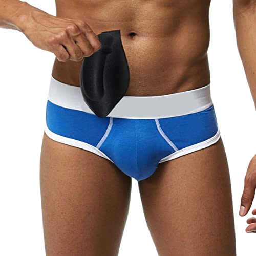 Men Bulge Enhancing Underwear Cup Sponge Pad Swimwear Padded,2Pcs Mens Swimsuit Pads Thickened Underwear Swim Briefs Pad Bulge Enlargement Sexy Sponge Mats - Black3
