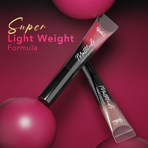 Image of Glam21 Mattitude Liquid Matte Lipstick | 16Hr Long Stay | Non-Transfer & Smudge-Proof | Enriched with Vitamin E, Coffee & Cherry Oil | Moisturizing & Comfortable | 7.5ml,Pinked My Ex