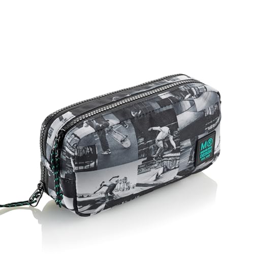 Miquelrius - Portatodo Doble Compartimento, Estuche Escolar Rectangular, Cierres Cremalleras de plástico Resistente, Tiradores metálicos, Portatodo Estuche de 210 x 100 x 70 mm, Skate Park