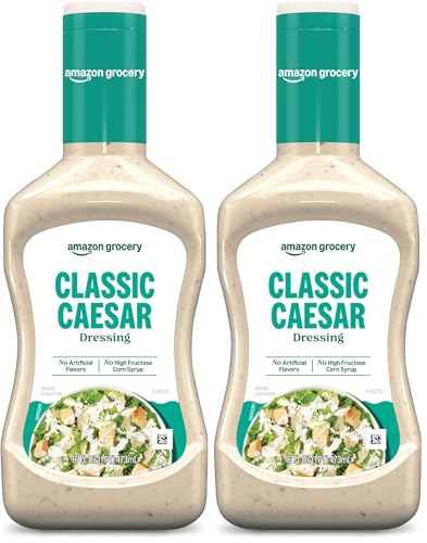Amazon Grocery, Classic Caesar Dressing, 16 Fl Oz, Pack of 2 (Previously Happy Belly, Packaging May Vary)