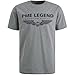 Produktbild PME Legend Herren Rundhals T-Shirt R-Neck Cotton ELASTHAN Logo - Regular Fit, Größe:M, Farbe:Grey Melee 960