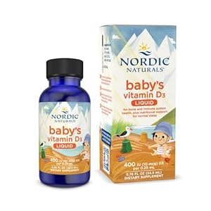 Nordic Naturals Baby’s Vitamin D3, Unflavored – 0.76 oz – 400 IU Vitamin D3 – Healthy Bones, Immune System Support, Normal Sleep Rhythms – Non-GMO, Certified Vegetarian – 90 Servings