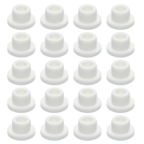Image of 20 PCS Silicone Rubber Plug,White Hole Plug,Waterproof Plug Tube Plugs Hole Plug,Flexible Hole Plug Cover Fit for 0.63 inch /16mm