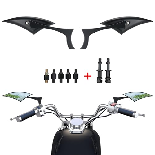OFIG Rétroviseurs moto 8mm 10mm lame de lance, aluminium universel