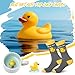 Imagen de Nuenen Set 2 Regalos de Pato Calcetines Unisex Duck Taza de Café 3D con Patito Amarillo en Su Interior Calcetines Novedosos Taza de Figura de Pato Hecha a Mano Taza de Té Leche de Cumpleaños