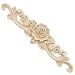 Enerhu 1 Piece Rubber Wood Carved Applique Onlay Unpainted Flower Buds Home Furniture Decoration S(7.87by1.97inch)