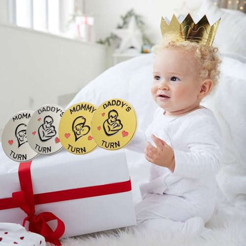 Image of New Parent Decision Coin Funny Pregnancy Gifts for First Time Moms Dads, Cute New Parents Gift Mommy Daddy Couples Gift Ideas, Gag Gift for Shower Birthday Fathers Day