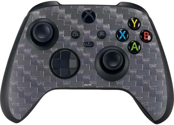 Skinit Decal Gaming Skin Compatible with Xbox Series X Bundle - Silver Carbon Fiber Specialty Texture Material Design