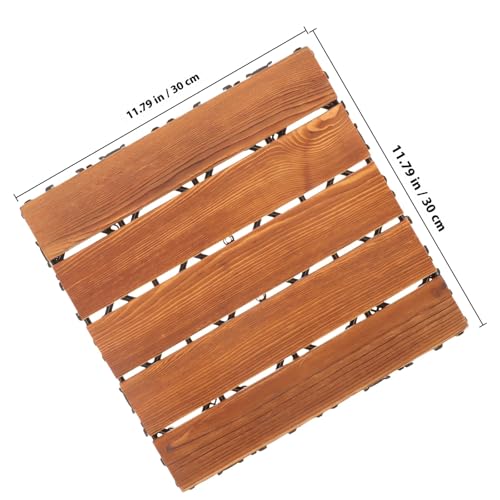 Baldosas entrelazadas de madera exterior Zerodeko de 30x30 cm para suelos de terraza 2