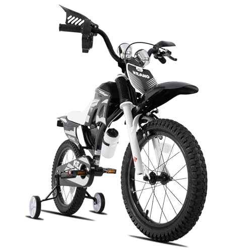 KEANO 16" Motocross Kids Bike for 4-7 Yrs Training Wheels, Black by KEANO - Used condition - Image 8