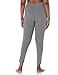 Jockey Women's Cotton Stretch Basic 7/8 Legging with Side Pocket, Charcoal, Large