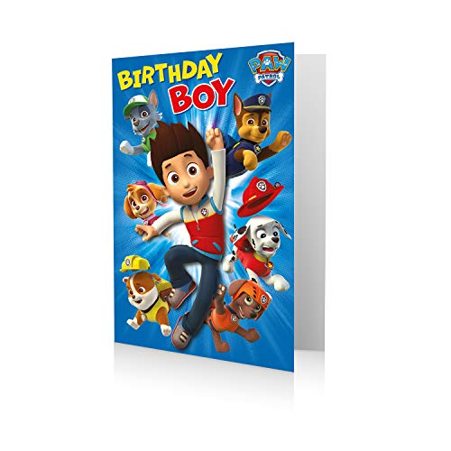 Paw Patrol Carte d'anniversaire officielle pour garçon de l'équipe Cover