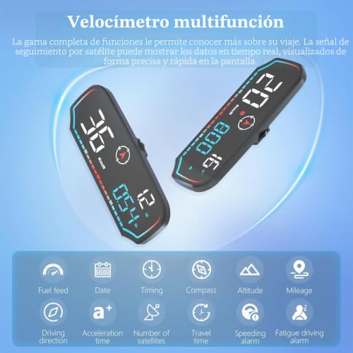 Velocímetro GPS digital universal con pantalla frontal HUD para coche 3