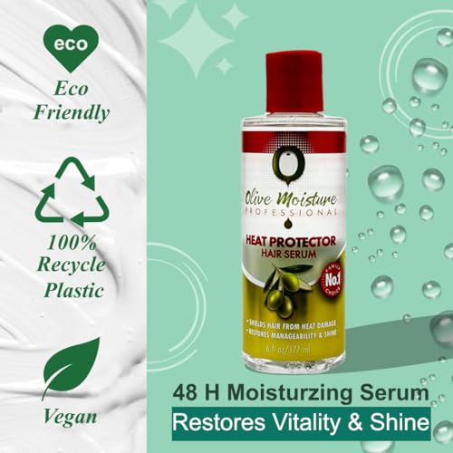 Olive Moisture Professional Heat Protector Hair Serum, 6 Oz - Image 6