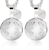 MAMIJUX Llamador de ángeles pequeños PIES con Cadena de Acero