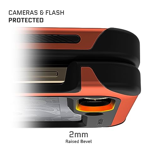 Coque Samsung Galaxy Z Flip 5 Ghostek ATOMIC fine robuste marron clair orange