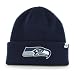 Seattle Seahawks Navy Blue Beanie Hat - NFL Knit Toque Cuffed Cap