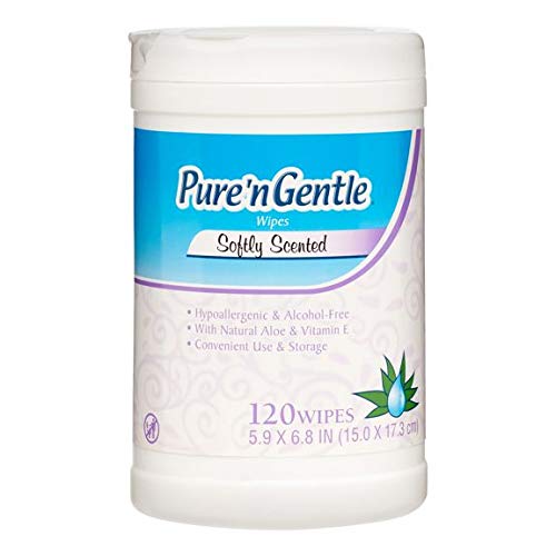 Pure 'n Gentle Softly Scented Wipes, 120 sheets