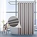 DASIAUTOEM Rideau de Douche 180 x 200 cm, Rideau de Bain Gris en Polyester Anti Moisissure Impermeable Rideau Douche Tissu Rideaux de Douche Lavable pour Salle de Bains ou Baignoire avec 8 Crochets