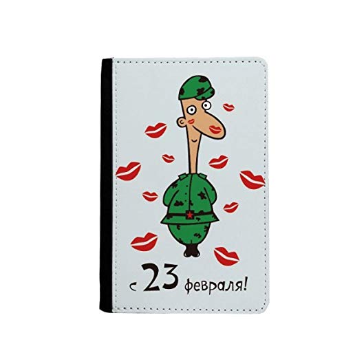 Housse de passeport Russie Kiss masculin soldat aux finitions soignées pour voyageur