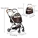 gibxiyza 2 in 1 Pet Stroller Dog Stroller Cat Stroller Pet Folding Carrier with Removable Storage Basket Dog/Cat Travel Stroller Foldable Lightweight Dog Carrier for Medium Large Pet 1 Set