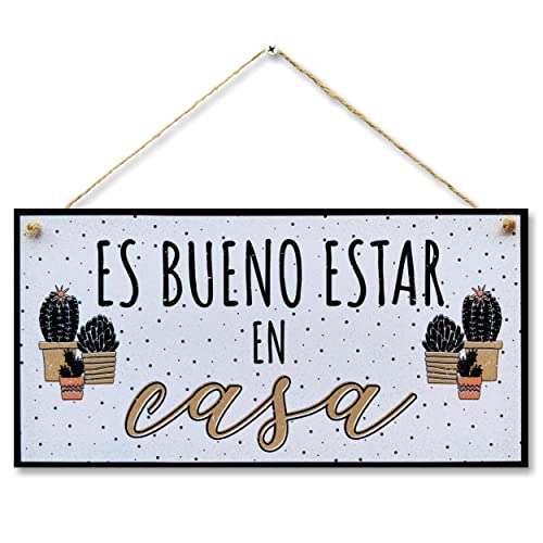 CARISPIBET Es Bueno de Estar en casa Cartel Decorativo de Pared Placa de decoración para el hogar Adornos Decorativos para Cocina & hogar 15x 30 cm