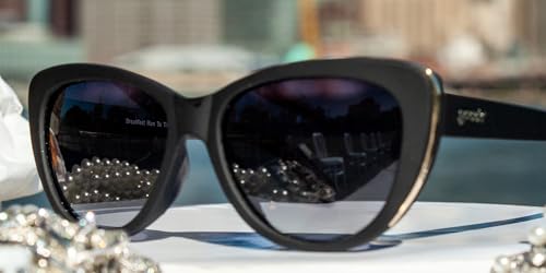 goodr Breakfast Run To Tiffany's Black Cat-Eye Frame Sunglasses4