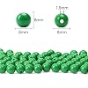 BONNY BOXX 500PCs 8MM Smooth Emerald Acrylic Round Beads, Plastic Resin Bubblegum Balls Chunky Gumball Beads for Necklace and Bracelet Making, Crafting Supplies #2