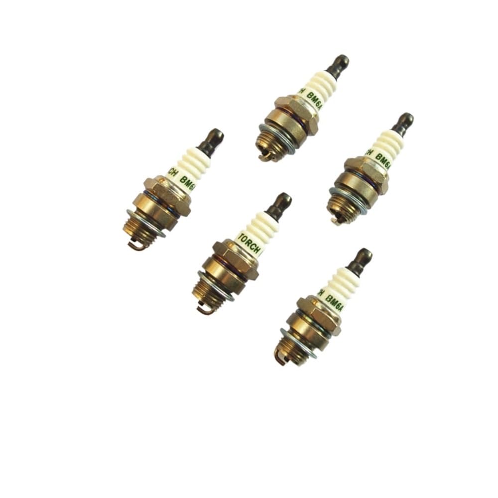 5 Bougies d'allumage BM6A compatibles avec Les débroussailleuses et tronçonneuses TD40, TL23, TL26, TL33, TL43 et TL52 (pièces détachées).
