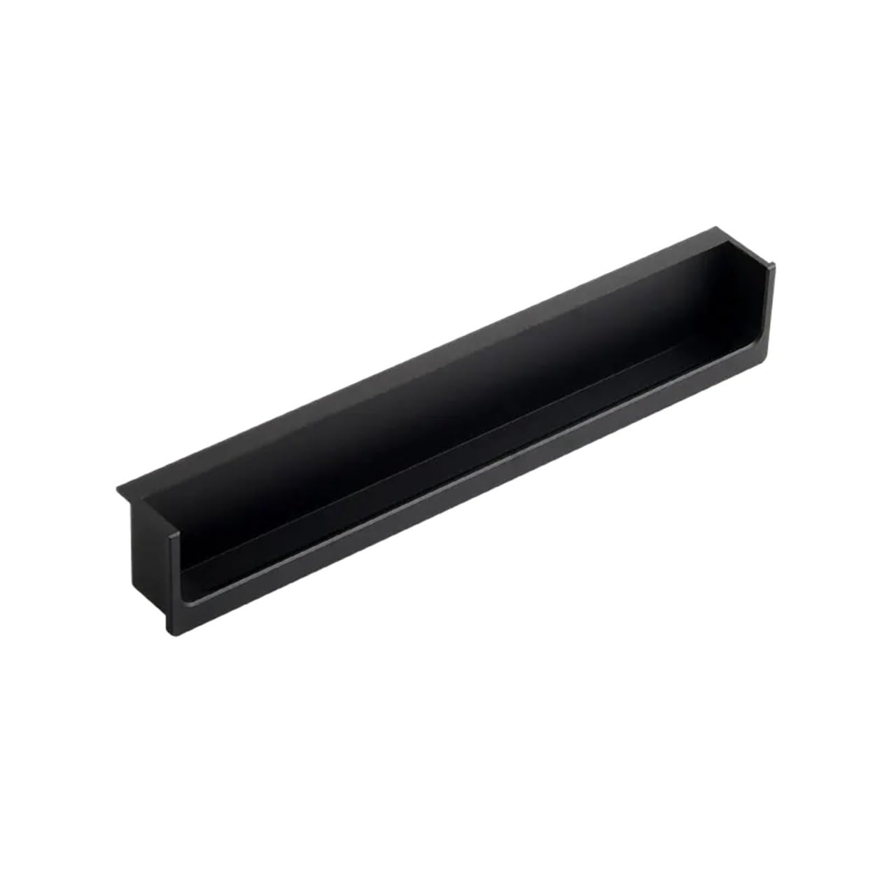 EKalgretrA Recessed Sliding Handles Embedded Concealed Pulls Handles White Wardrobe Doors Black Cabinets Gray Drawers Recessed Finger(Black 200mm)