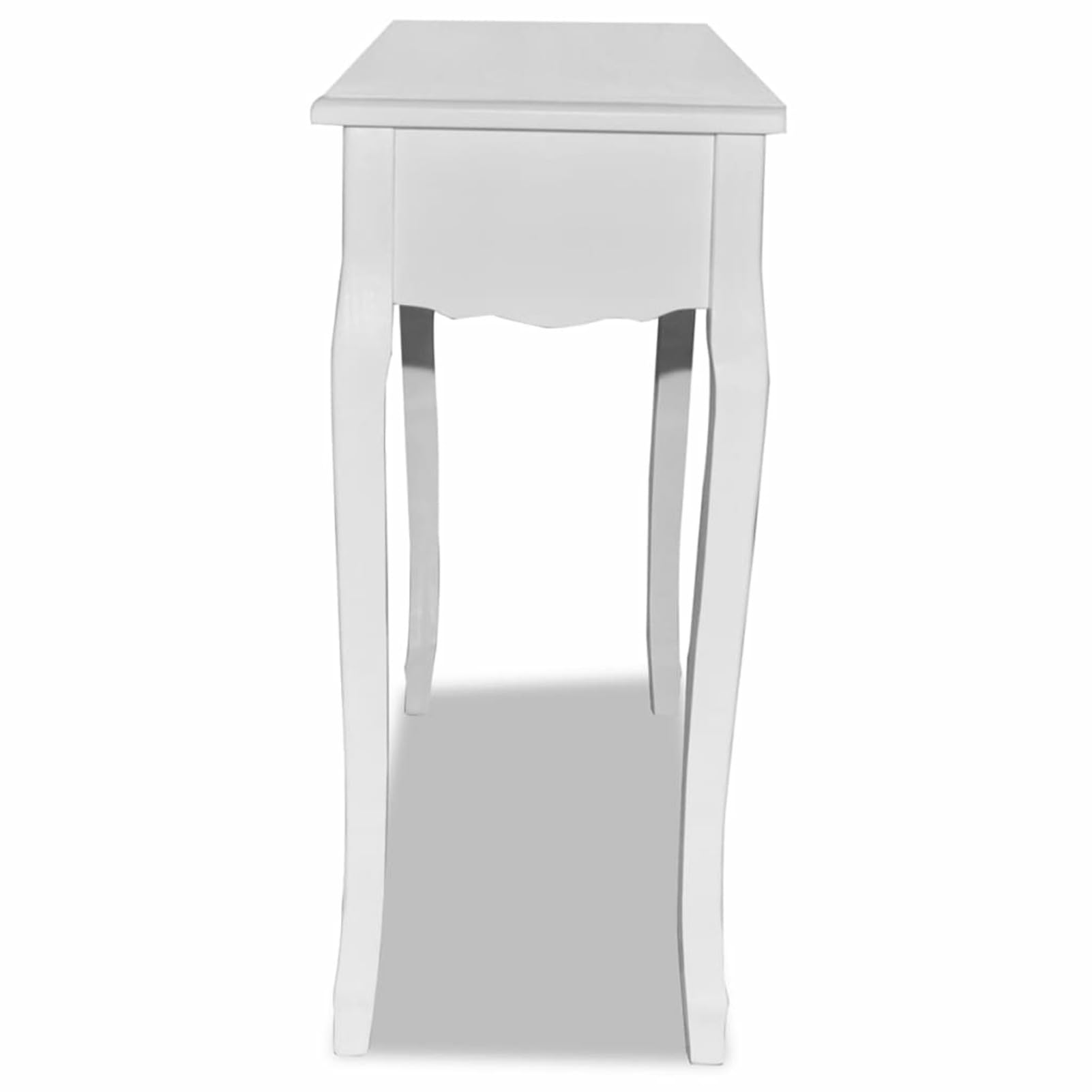 Homgoday Mesa Consola de tocador Blanco Mesas auxiliares de salón,Mesa Consola Recibidor Mueble de Entrada Estrecha Clásica