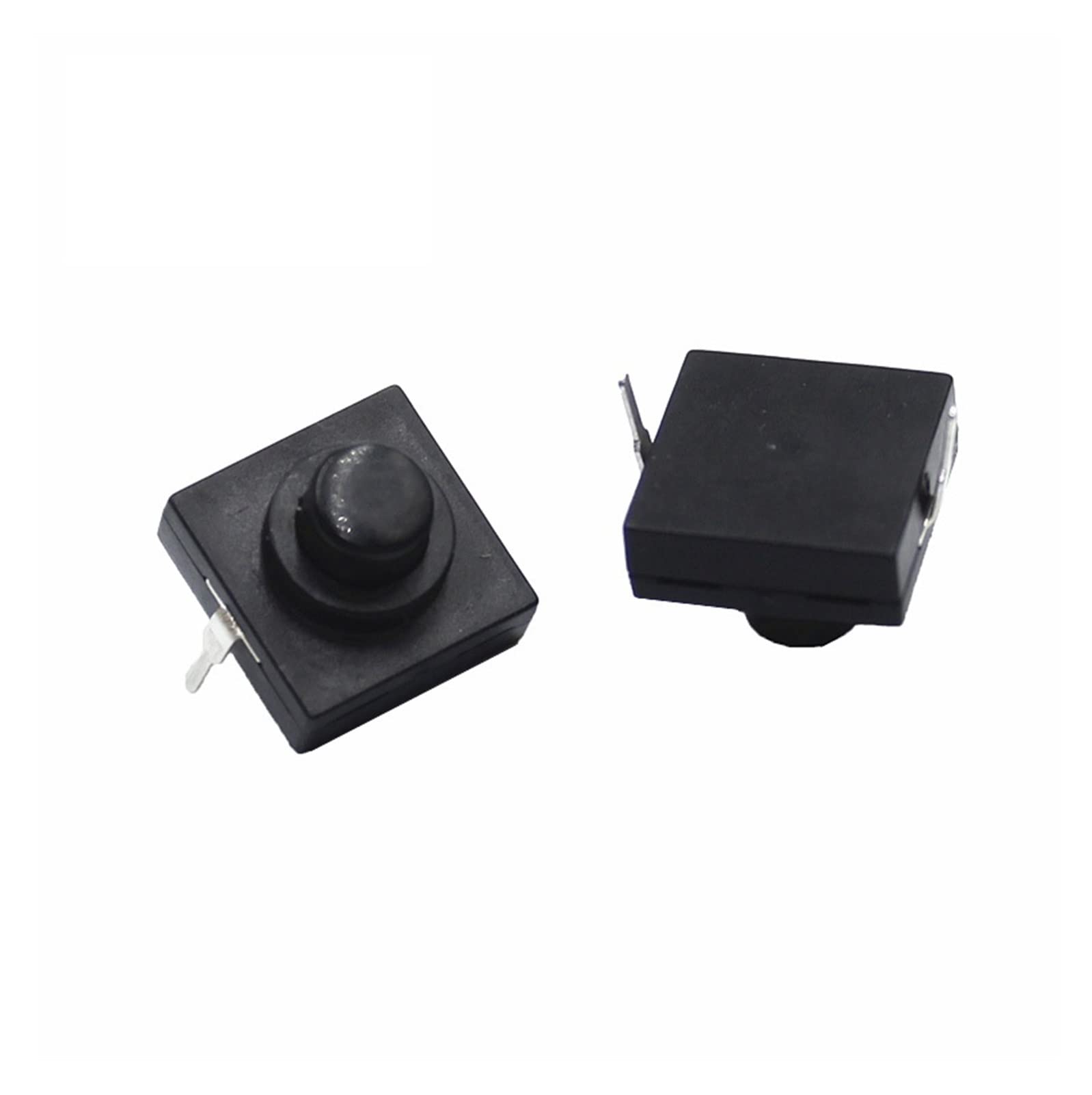 Microinterruptor 100 Uds interruptor de llave de linterna ultrafino 12 * 12 * 9,4mm interruptor de linterna interruptor de bloqueo automático de 2 pies interruptor electronico