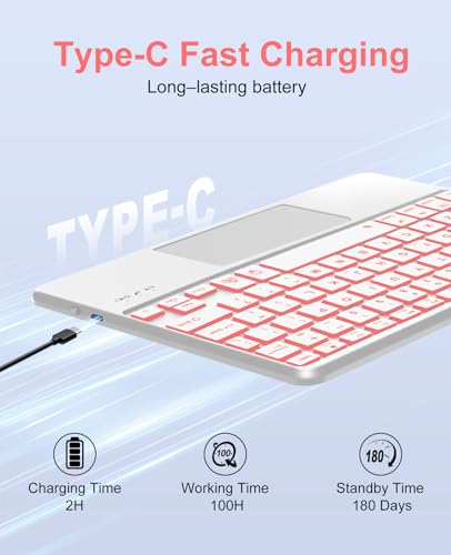 Image of Backlit Keyboard Case for Samsung Galaxy Tab S11 Ultra 14.6 inch 2025, Galaxy Tablet S11 Ultra Case with S Pen Holder, Magnetic Detachable Smart Tablet Keyboard Cover with Touchpad, Auto Sleep /Wake